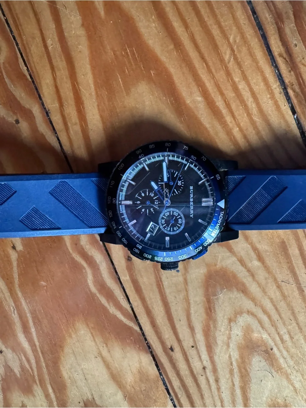Burberry Black Men's Tachymeter Chronograph Watch